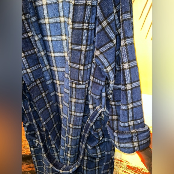 Tommy Bahama Flannel Robe Marlin Logo L/XL Polyester - Picture 9 of 10